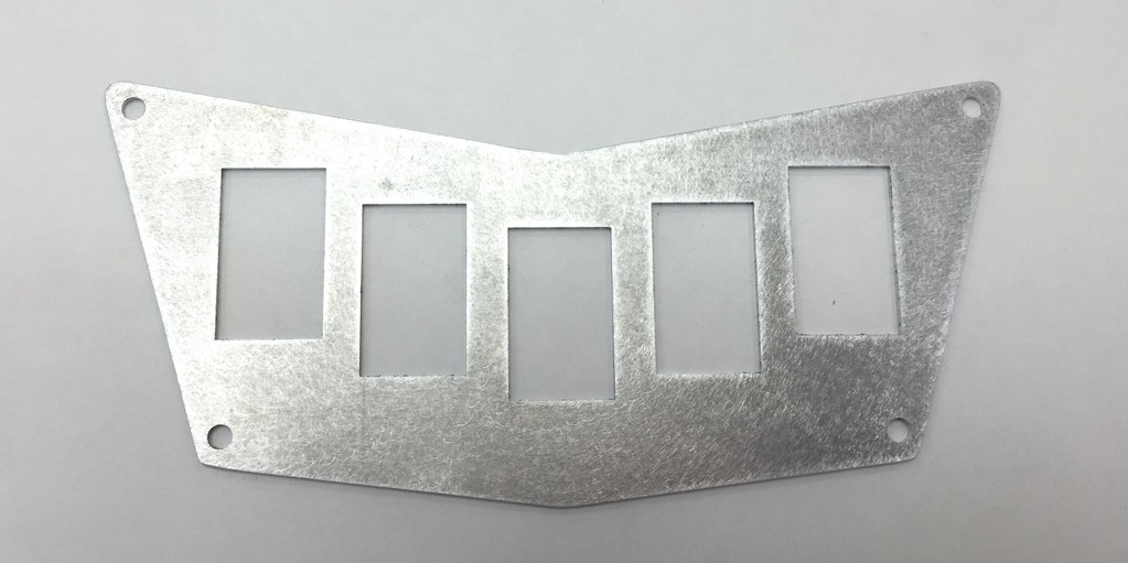 POLARIS RZR 800 900 XP 570 DASH SWITCH PLATE PANEL METAL 5 SWITCH ROCKER TOGGLE