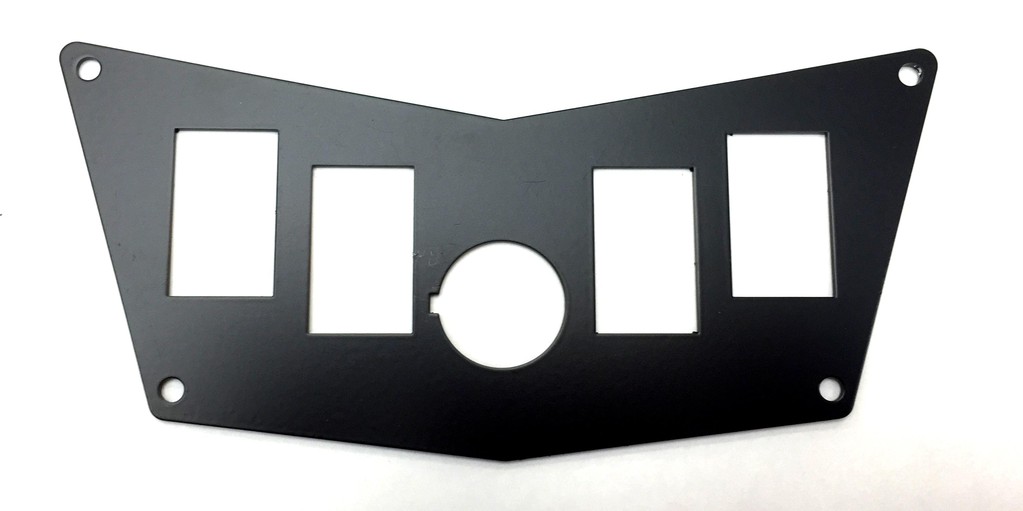 POLARIS RZR 570, 800, XP 900 BLACK ALUMINUM 4 SWITCH PANELS