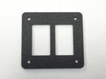 BLACK ABS PLASTIC UNIVERSAL ROCKER SWITCH PANELS (2 SPOT)