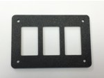 BLACK ABS PLASTIC UNIVERSAL ROCKER SWITCH PANELS (3 SPOT)