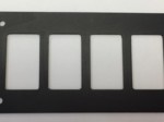 BLACK ANODIZED ALUMIUM UNIVERSAL ROCKER SWITCH PANELS (4 SPOT)