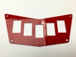 POLARIS RZR 570, 800, XP 900 RED ALUMINUM 5 SWITCH PANELS