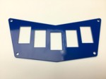 POLARIS RZR 570, 800, XP 900 BLUE ALUMINUM 5 SWITCH PANELS