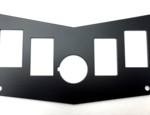 POLARIS RZR 570, 800, XP 900 BLACK ALUMINUM 4 SWITCH PANELS