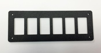 BLACK ABS PLASTIC UNIVERSAL ROCKER SWITCH PANELS (6 SPOT) (50619)