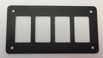 BLACK ANODIZED ALUMIUM UNIVERSAL ROCKER SWITCH PANELS (4 SPOT) (50622)