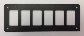 BLACK ANODIZED ALUMIUM UNIVERSAL ROCKER SWITCH PANELS (6 SPOT) (50624)